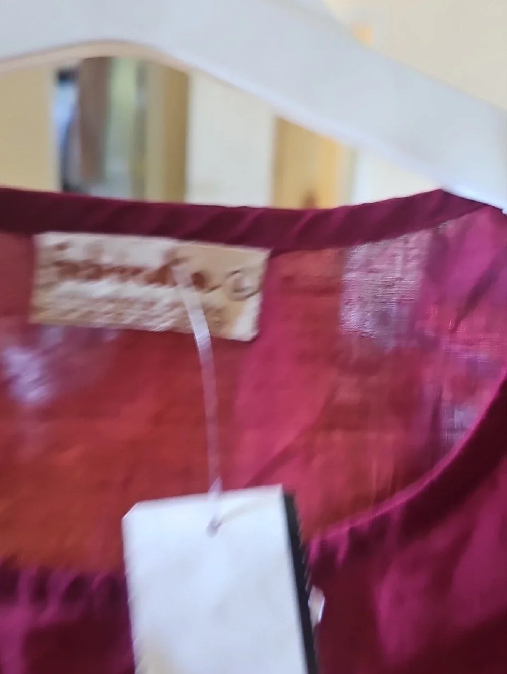FABINDIA new* Sleeveless Tank in Wine Red
